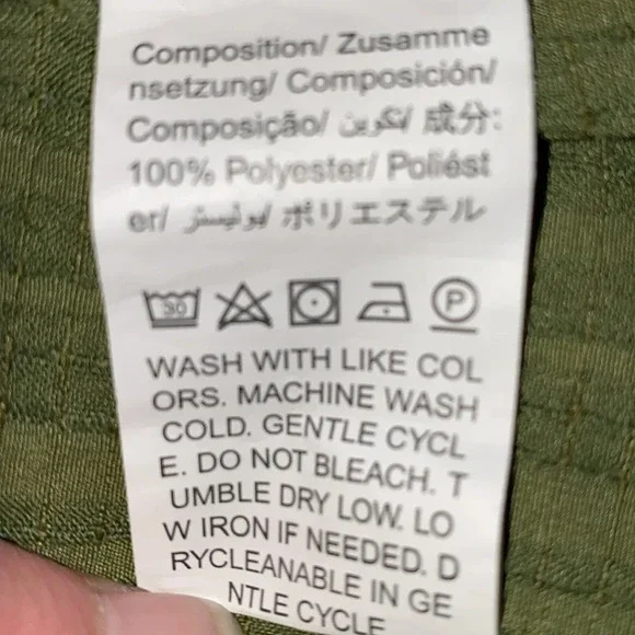 SHEIN Essence Plus army green long roll tab button up textured tunic NEW size 3X - Picture 9 of 14